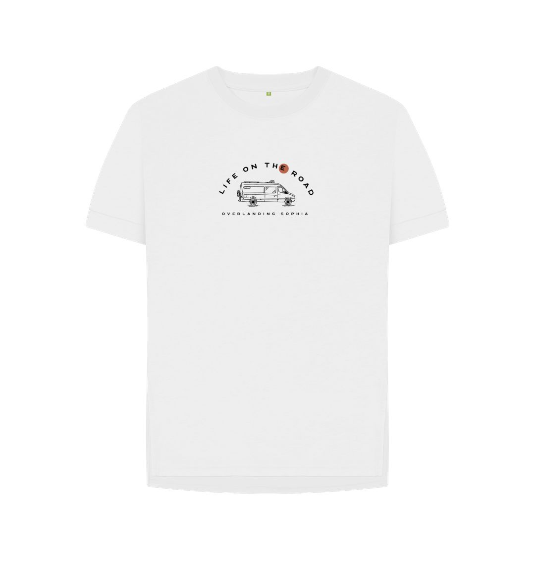 White Women's Van Life Tee in Light