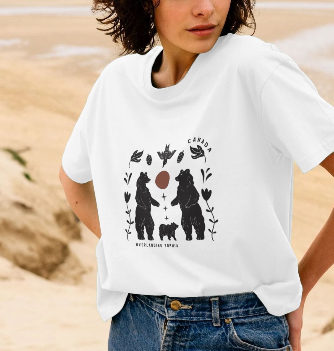 Women's Wild Bear Folk Boxy Tee - LIMITED EDITION