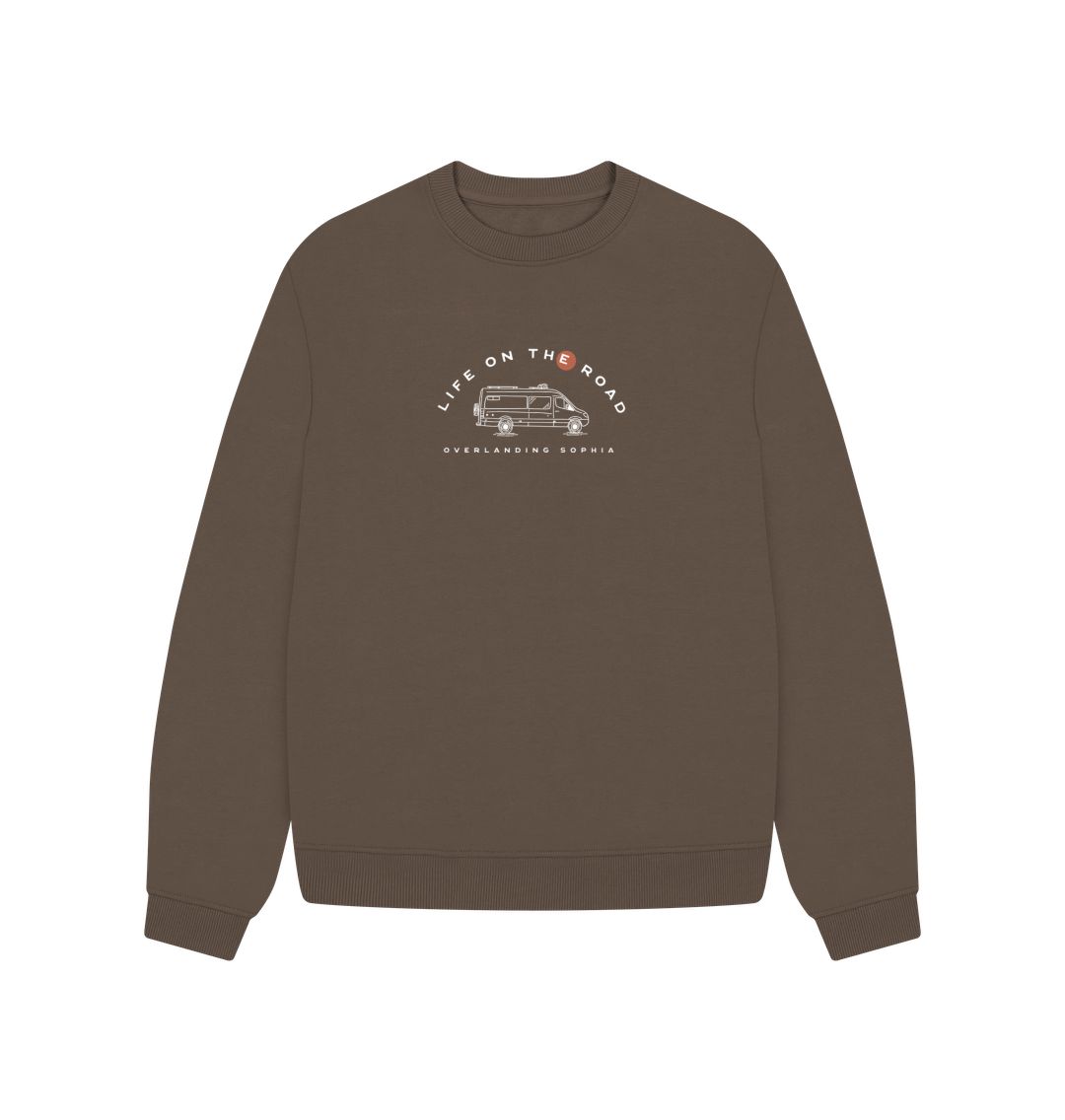 Chocolate Women's Oversize Van Life Sweater in Dark