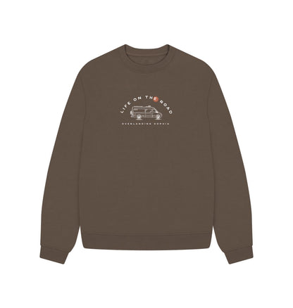 Chocolate Women's Oversize Van Life Sweater in Dark