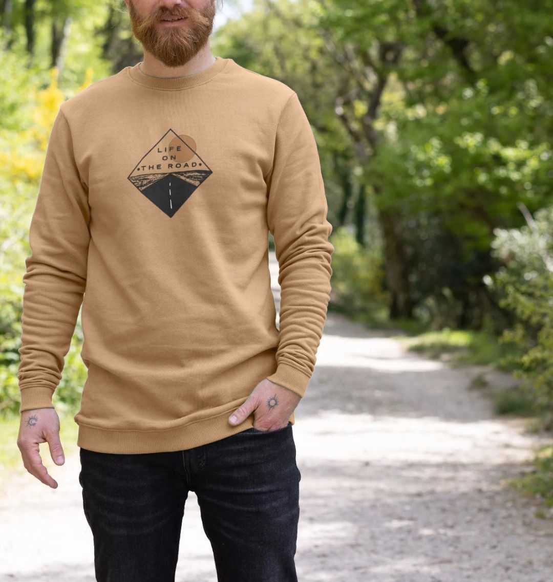 Men's Life on the Road Sweater in Light