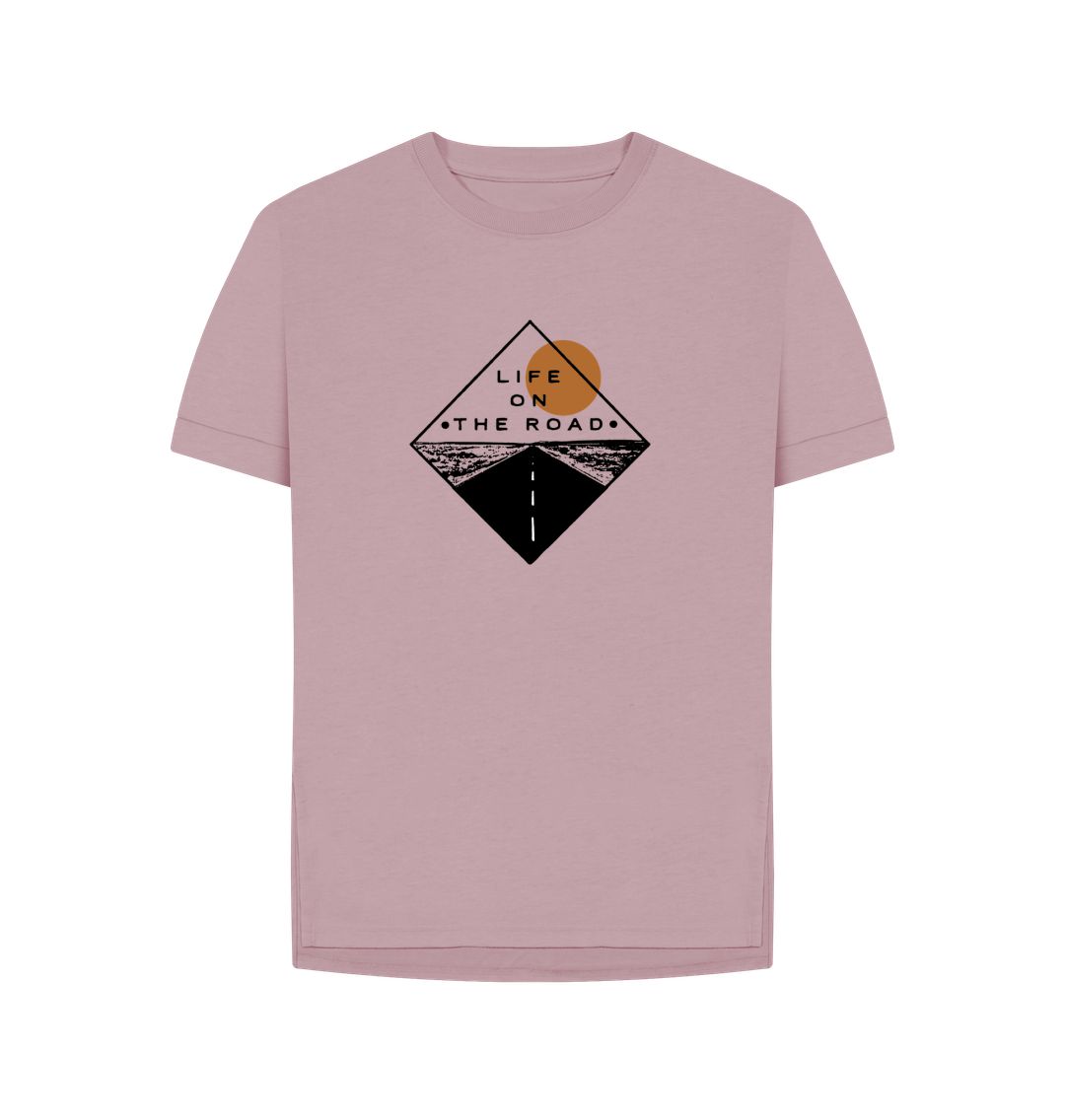 Mauve Women's Life on the Road Tee in Light