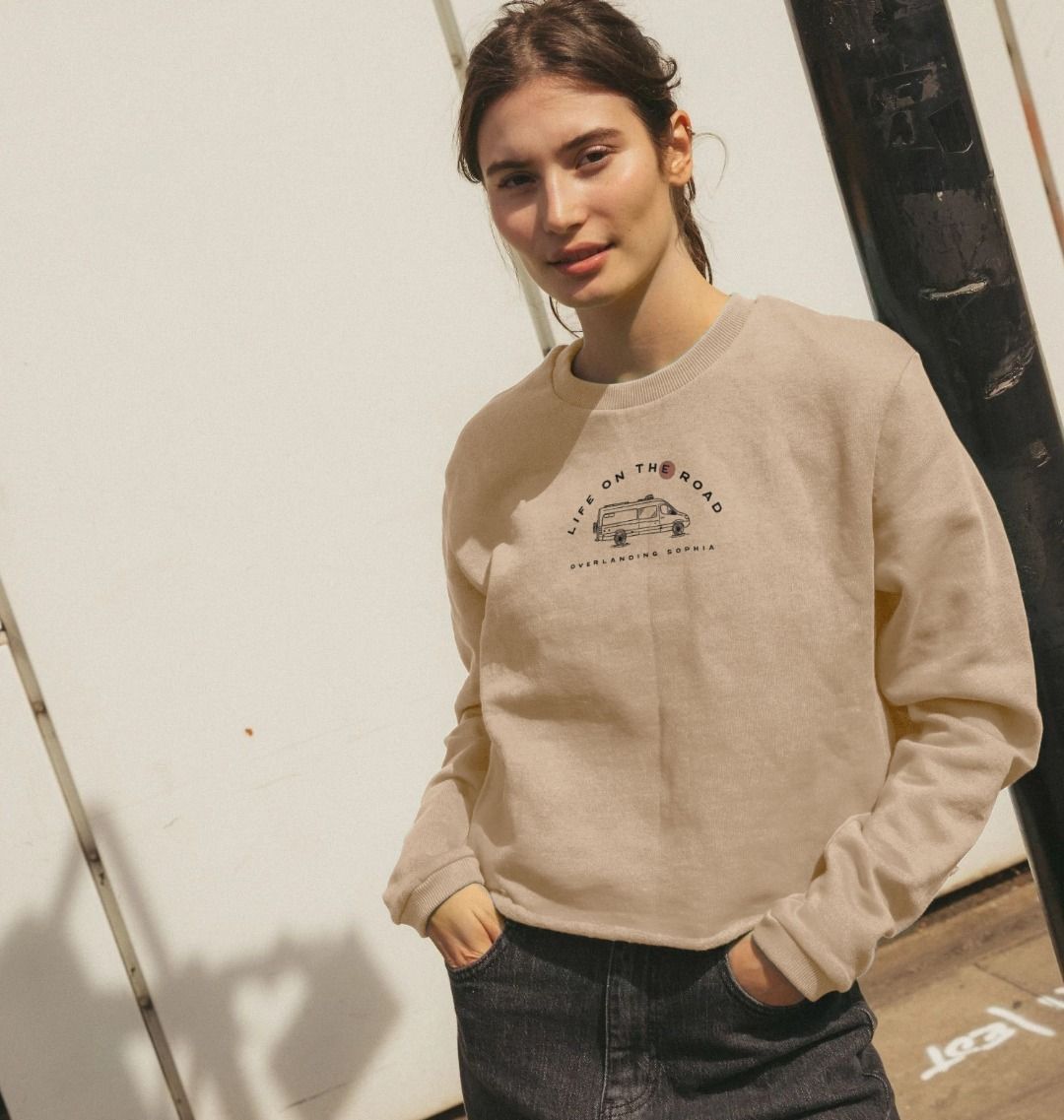 Women's Van Life Boxy Jumper in Light