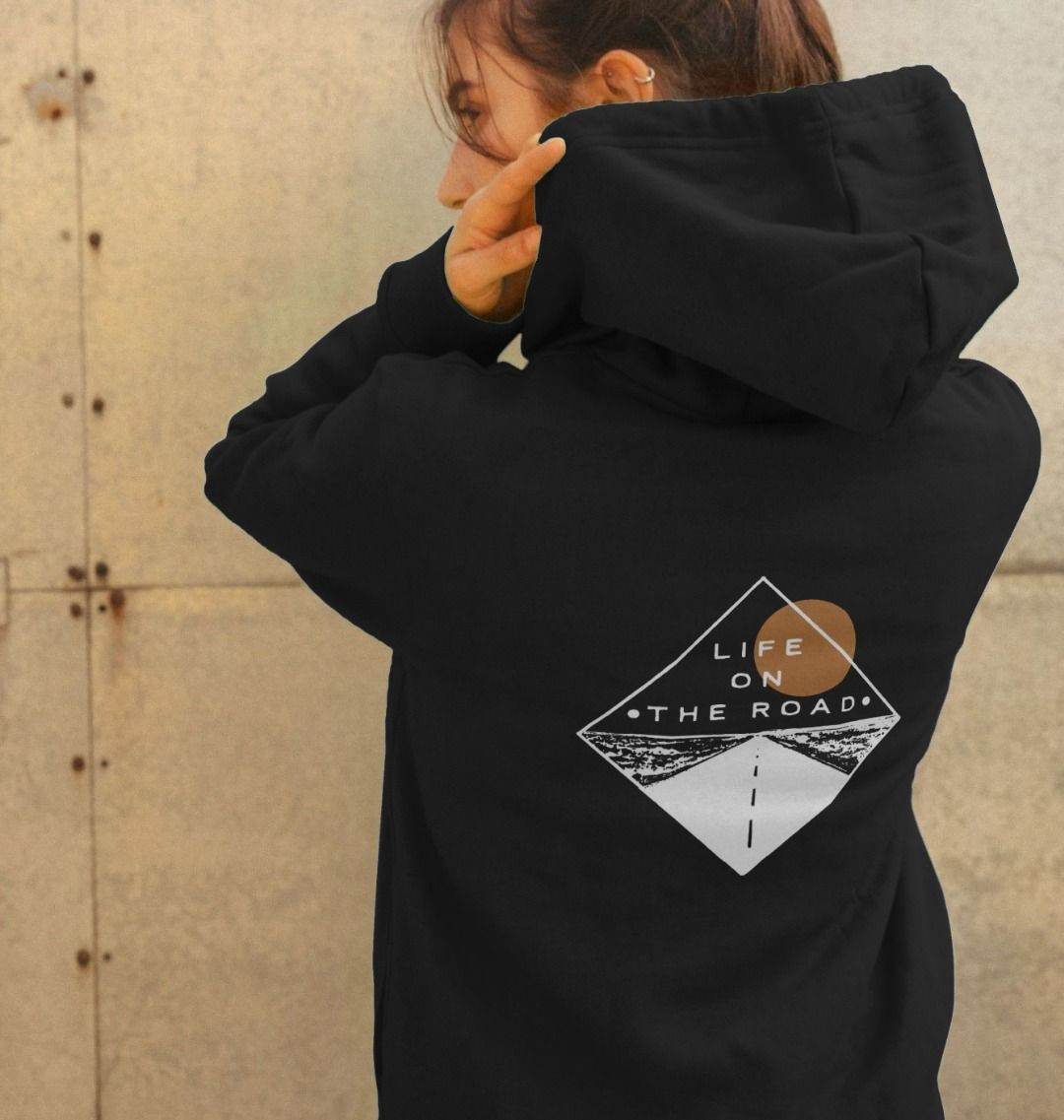 Women's Life on the Road Hoodie in Dark