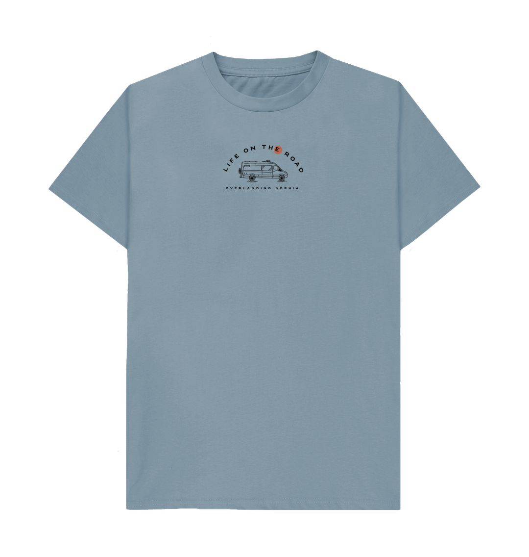 Stone Blue Men's Van Life Plain Tee