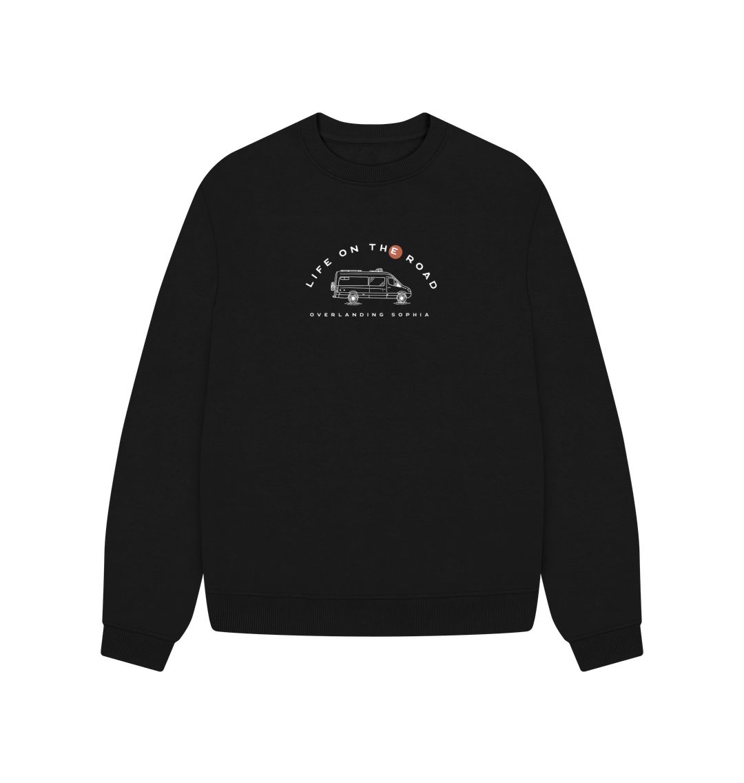 Black Women's Oversize Van Life Sweater in Dark