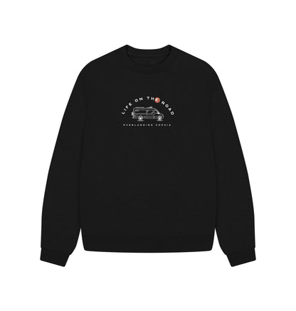 Black Women's Oversize Van Life Sweater in Dark