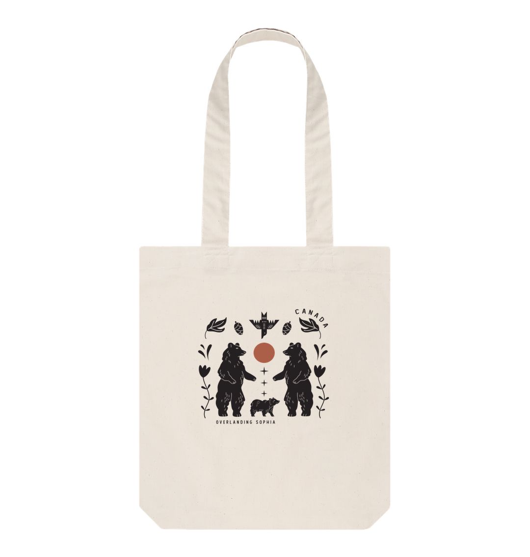 Natural Wild Bear Folk Tote Bag - LIMITED EDITION