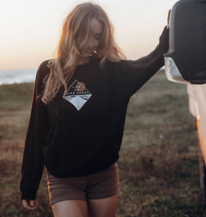 Women's Life on the Road Oversize Sweater in Dark