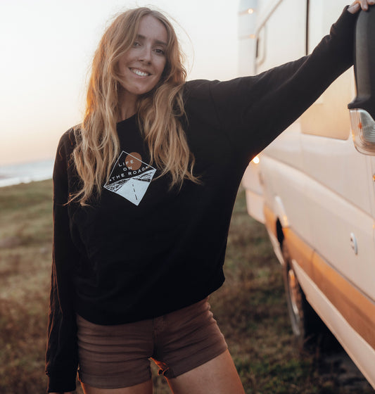 Women's Life on the Road Oversize Sweater in Dark